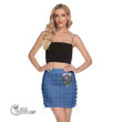 Scottish Mercer Modern Tartan Crest Side Strap Closure Mini Skirt Full Plaid