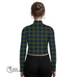 Scottish Dundas Modern 02 Tartan Crest Women Long Sleeve Turtleneck T-Shirt Full Plaid