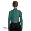 Scottish Urquhart Ancient Tartan Crest Women Long Sleeve Turtleneck T-Shirt Full Plaid