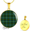 Scottish Cranstoun Tartan Circle Necklace Full Plaid