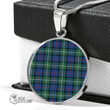 Scottish Davidson of Tulloch Tartan Circle Necklace Full Plaid