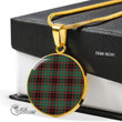 Scottish Buchan Ancient Tartan Circle Necklace Full Plaid
