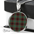 Scottish Buchan Ancient Tartan Circle Necklace Full Plaid