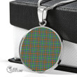 Scottish MacKintosh Hunting Ancient Tartan Circle Necklace Full Plaid