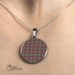 Scottish MacGregor Hunting Ancient Tartan Circle Necklace Full Plaid
