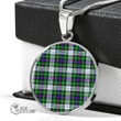 Scottish MacKenzie Dress Modern Tartan Circle Necklace Full Plaid