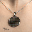 Scottish MacKenzie Weathered Tartan Circle Necklace Full Plaid