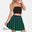 Scottish Abercrombie Tartan Flared Skirt Full Plaid