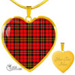Scottish Brodie Modern Tartan Heart Necklace Full Plaid