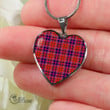 Scottish Cameron of Lochiel Modern Tartan Heart Necklace Full Plaid