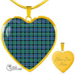 Scottish Campbell of Cawdor Ancient Tartan Heart Necklace Full Plaid