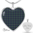 Scottish Graham of Montrose Modern Tartan Heart Necklace Full Plaid
