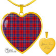 Scottish Wishart Dress Tartan Heart Necklace Full Plaid
