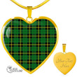 Scottish Wallace Hunting - Green Tartan Heart Necklace Full Plaid