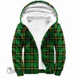 Scottish Wallace Hunting - Green Tartan Sherpa Hoodie Full Plaid
