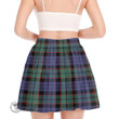 Scottish Fletcher Modern Tartan Ruffled Mini Skirt Full Plaid