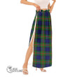 Scottish Dundas Modern 02 Tartan Side Split Long Skirt Full Plaid