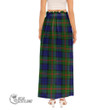 Scottish Dundas Modern 02 Tartan Side Split Long Skirt Full Plaid