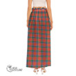Scottish Sinclair Ancient Tartan Side Split Long Skirt Full Plaid