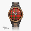 Scottish Munro Modern Tartan Indian Ebony Wooden Watch Full Plaid