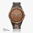Scottish Ross Ancient Tartan Indian Ebony Wooden Watch Full Plaid