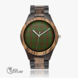 Scottish Maxwell Hunting Tartan Indian Ebony Wooden Watch Full Plaid