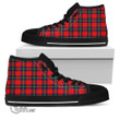 Scottish Ruthven Modern Tartan High Top Canvas Shoes Full Plaid