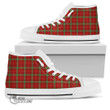 Scottish Morrison Red Modern Tartan High Top Canvas Shoes Full Plaid