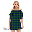 Scottish Oliphant Modern Tartan Off Shoulder Cami Dress Full Plaid
