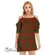 Scottish Drummond Clan Tartan Off Shoulder Cami Dress Full Plaid