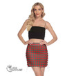 Scottish Cumming Modern Tartan Side Strap Closure Mini Skirt Full Plaid