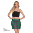 Scottish Young Modern Tartan Side Strap Closure Mini Skirt Full Plaid