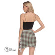 Scottish Stewart Dress Ancient Tartan Side Strap Closure Mini Skirt Full Plaid