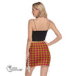 Scottish Scrymgeour Tartan Side Strap Closure Mini Skirt Full Plaid