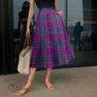 Scottish Wardlaw Modern Tartan Long Chiffon Skirt Full Plaid