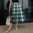 Scottish Campbell Dress Tartan Crest Long Chiffon Skirt Full Plaid