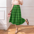 Scottish Galloway District Tartan Crest Long Chiffon Skirt Full Plaid