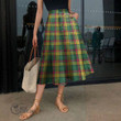 Scottish MacMillan Old Ancient Tartan Crest Long Chiffon Skirt Full Plaid