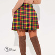 Scottish Buchanan Modern Tartan Crest Mini Skirt Full Plaid