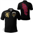 Scottish Cameron of Lochiel Modern Tartan Crest Polo Shirt Scotland In My Bone With Golden Rampant