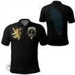 Scottish Davidson Modern Tartan Crest Polo Shirt Scotland In My Bone With Golden Rampant
