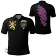 Scottish Graham of Menteith Red Tartan Crest Polo Shirt Scotland In My Bone With Golden Rampant