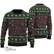 Scottish MacDuff Hunting Modern Tartan Christmas Knitted Ugly Sweater Shiny