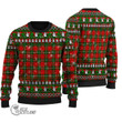 Scottish Lennox Modern Tartan Christmas Knitted Ugly Sweater Shiny