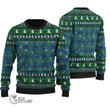 Scottish Oliphant Ancient Tartan Christmas Knitted Ugly Sweater Shiny