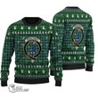 Scottish Arbuthnot Ancient Tartan Crest Christmas Knitted Ugly Sweater Shiny
