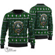 Scottish Cranstoun Tartan Crest Christmas Knitted Ugly Sweater Shiny