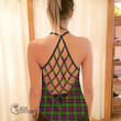 Scottish MacDonald of Clanranald Tartan Women Criss Cross Tank Top Full Plaid