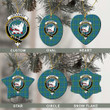Scottish Lockhart Tartan Crest Christmas Ornament Full Plaid
