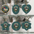 Scottish MacDonald of the Isles Hunting Ancient Tartan Crest Christmas Ornament Full Plaid